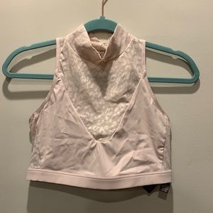 Victoria’s Secret pink leopard print sheer bralette top Medium